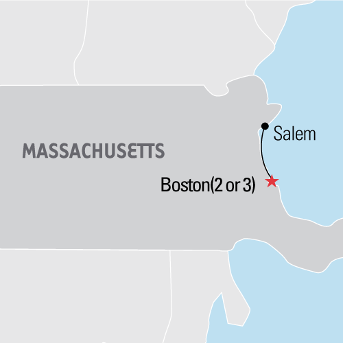 Map of Boston: The Hub tour
