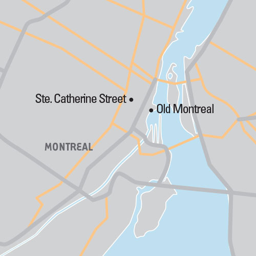 Map of Montréal Three Day Leadership tour