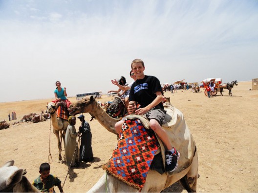 Riding a camel in Egypt Riding a camel in Egypt