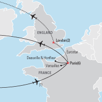 Map of the Insider Paris tour | Explorica Educational Travel