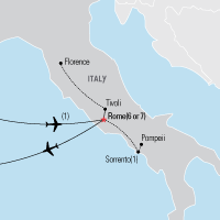 Map of Rome. Citta Eterna Educational Tour 