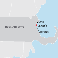 Map of the Boston: Colonial History tour
