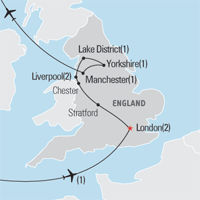 English Highlights Educational Tour Map