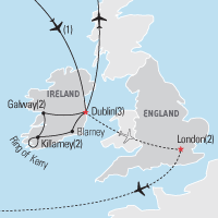 Map of Best of Ireland Educational Tour