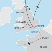 Map of London & the Countryside Educational Tour