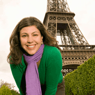 French Studies in France Educational Tour | Student at Eiffel Tower