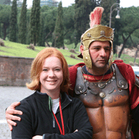 Rome and Florence Educational Tour | Student with Roman Guard