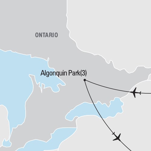 Map of Algonquin Park In-Depth: Three Day Spring Tour