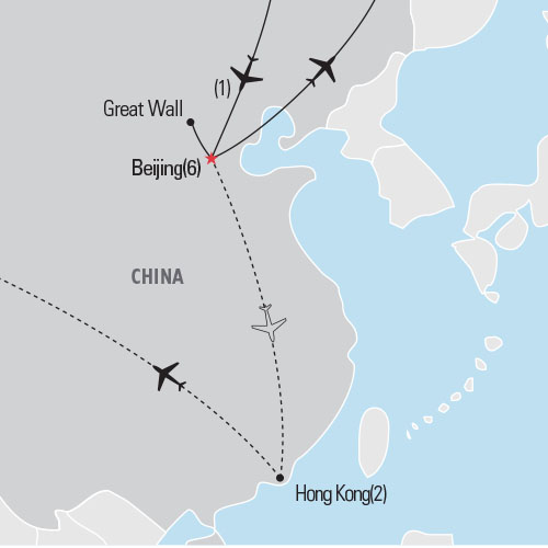 Map of Beijing tour