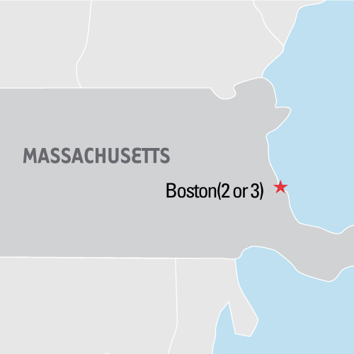 Map of Boston: The Hub tour