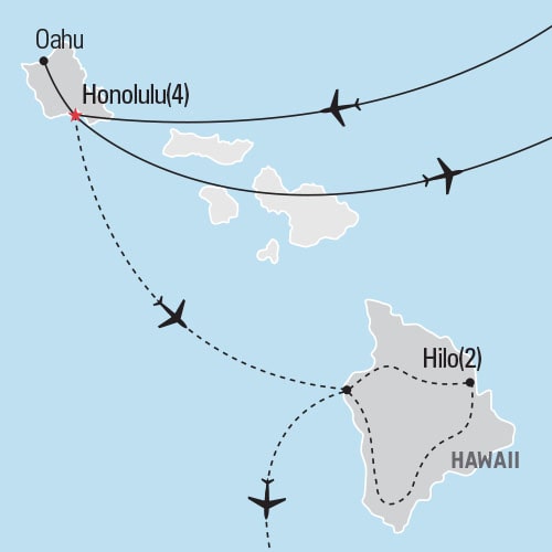 Map of Hawaii: The Aloha Way of Life tour