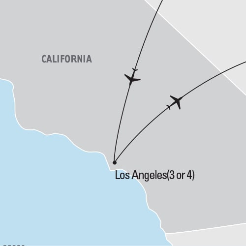 Map of Los Angeles: City of Angels tour