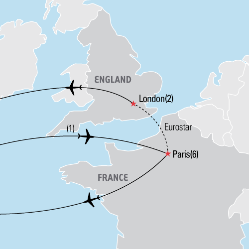 Map of Lanugage Immersion: Paris| Explorica Educational Travel