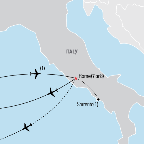 Map of Lanugage Immersion: Rome | Explorica Educational Travel