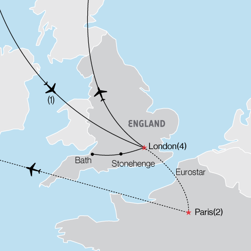 Map of London Essentials tour