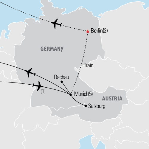 Map of Munich Essentials tour