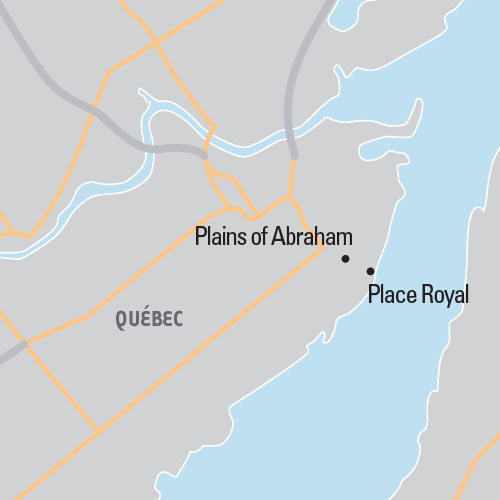 Map of Québec City: Four Day Ski tour