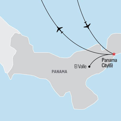 Map of Panama tour